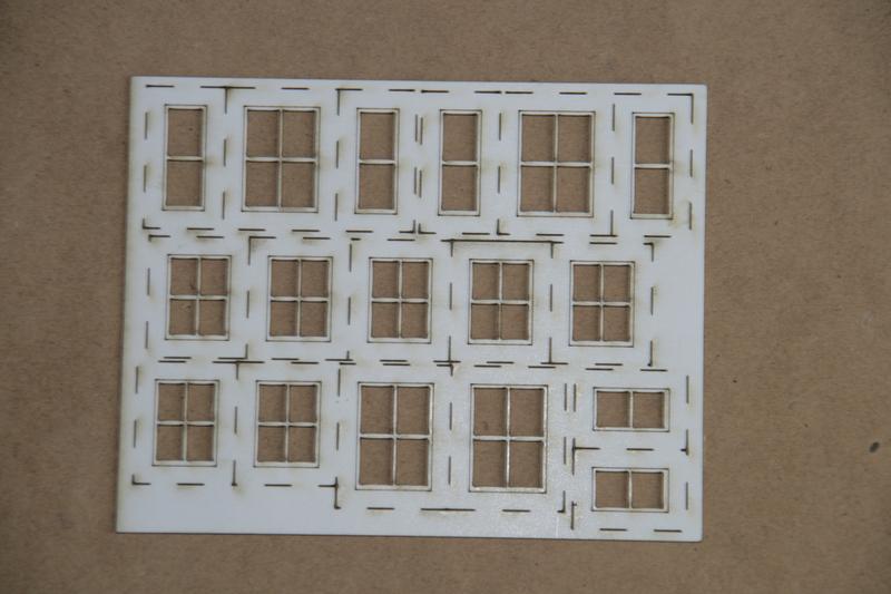 OO Gauge House Windows with Glass